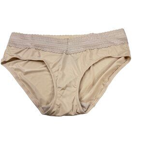 Warners Women's Size XL 8 Panty Hipster Lace Waistband Beige New Without Tags